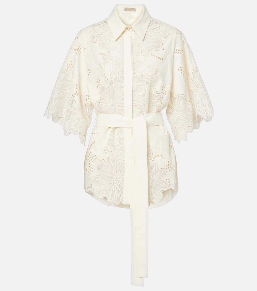  Camicia Firmata Elie Saab con Pizzo e Ricami Esclusivi