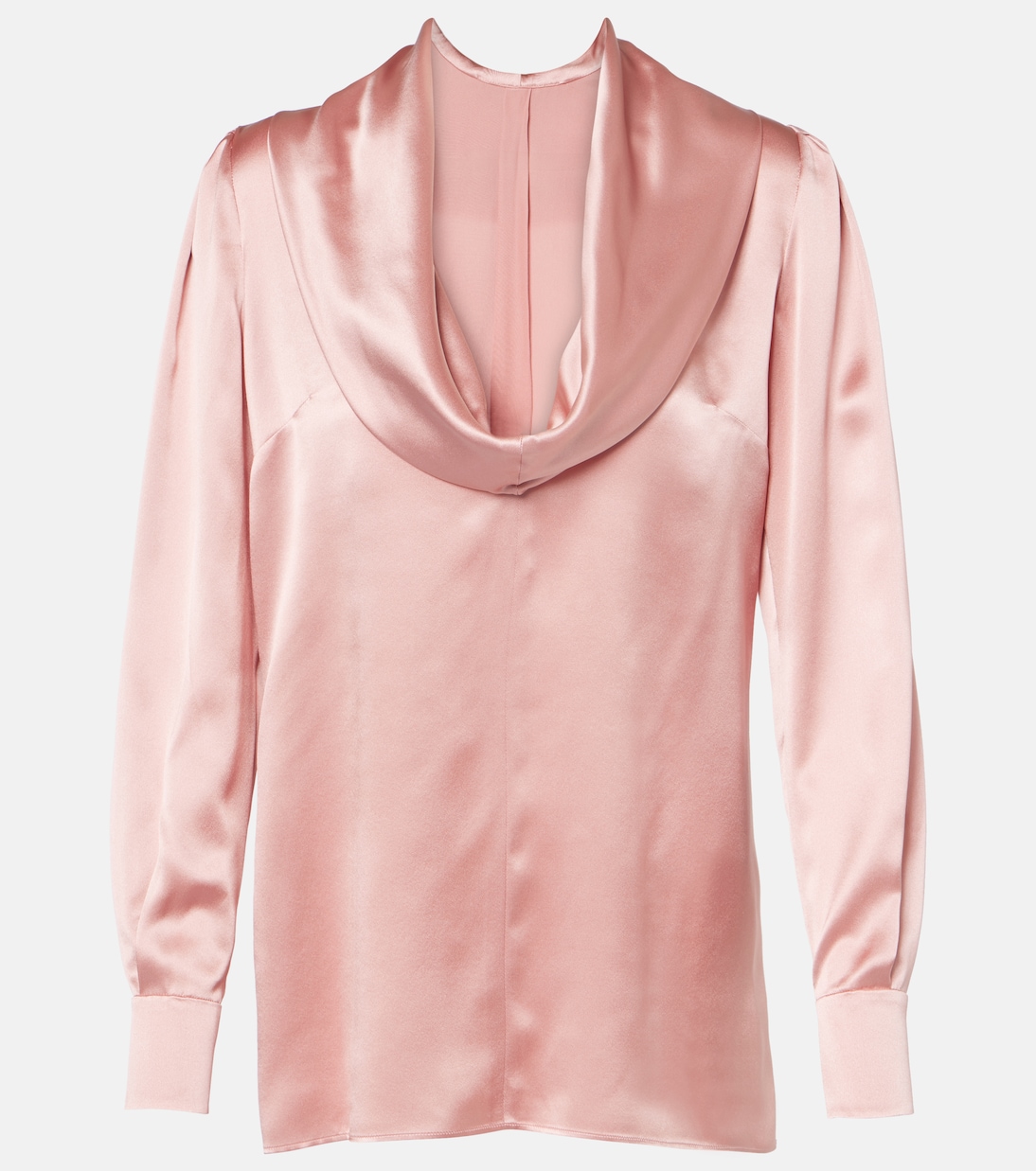  Camicetta in seta lucida con drappeggio, elegante e comoda per giovani
