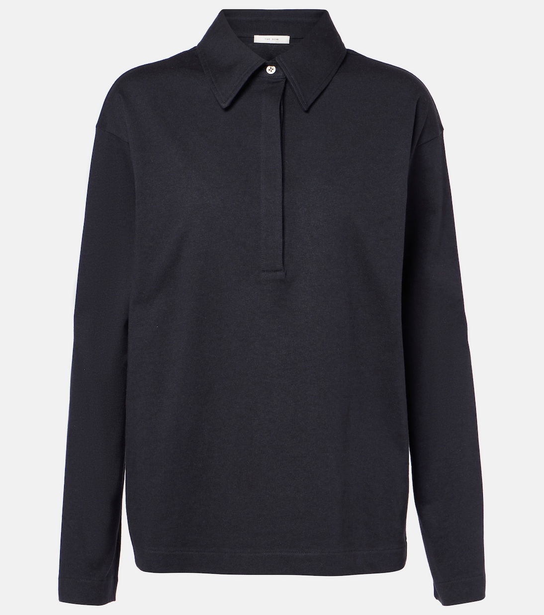  Maglia Polo in Jersey di Cotone e Seta The Row Roddie