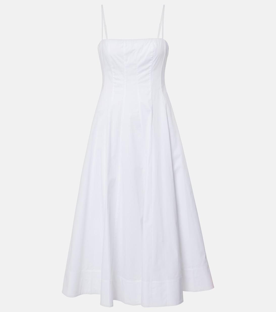  Vestito midi in cotone con fodera, modello Wylie by Staud